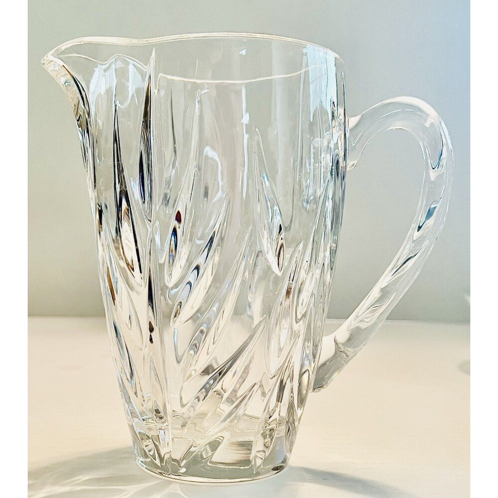 Vintage Gorham Star Blossom Cut Crystal  32 Oz Water Pitcher, Made in Germany